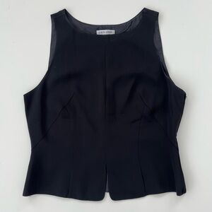 Vintage Giorgio Armani Le Collezioni Women's Sleeveless Silk Top BLACK Size 12